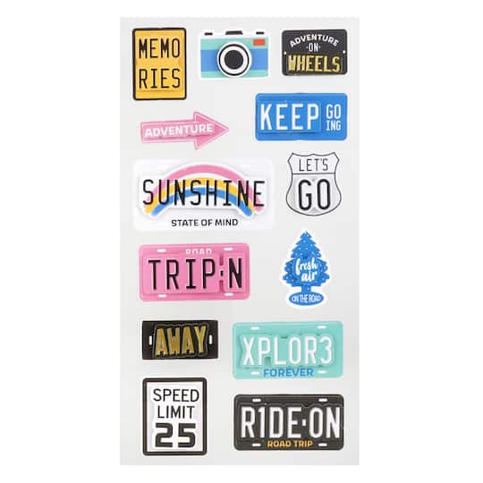 12 Pack: Travel Signs Stickers by Recollections™